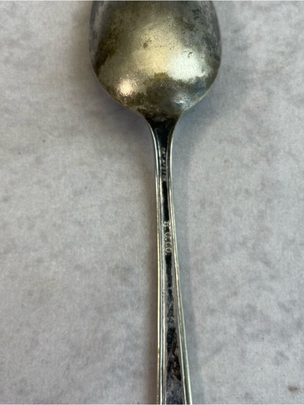 Vintage R.C. Co Silverplate Teaspoon Floral Handle Pat Apd For 6in‎ - Picture 5 of 6